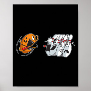 Bowling-shirt Funny Bowler Women Men Team Pins Bow Poster