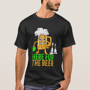 Bowling Shirt Here For The Beer Drinking Novelty S