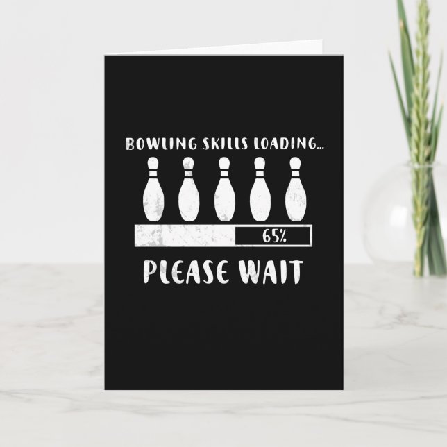 Bowling Skills Loading Please Wait Card (Front)