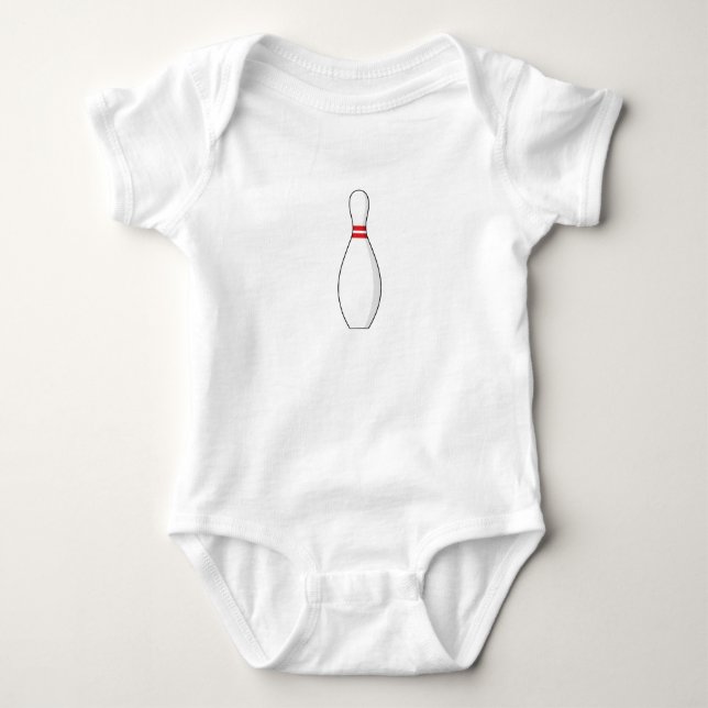 Bowling Skittle Baby Bodysuit (Front)
