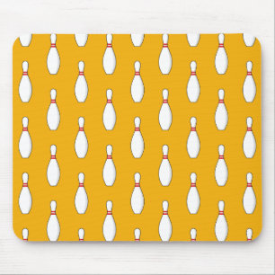 Bowling Skittle Pattern Mouse Mat