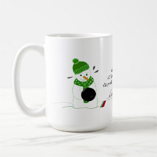 Bowling Snowman Coffee Mug