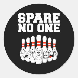 Bowling Spare Nobody Classic Round Sticker