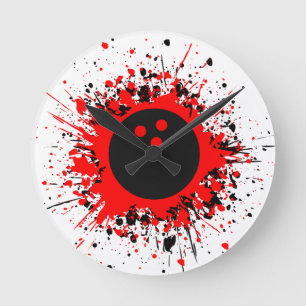 bowling splats round clock