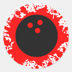 bowling splatz classic round sticker