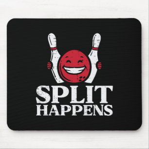 Bowling Split Happens Funny Humour Bowler Team Men Mouse Mat