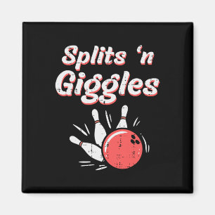 Bowling Splits N Giggles Bowler Kids Women Men Boy Magnet