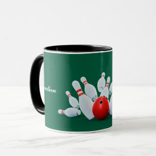 Bowling sport Ball and Pins strike! Mug