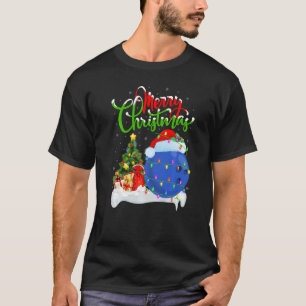 Bowling Sports  Xmas Decoration Santa Bowling Chri T-Shirt