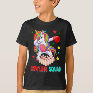 Bowling Squad Dabbing Unicorn Player Team Costume T-Shirt