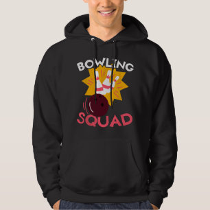 Bowling Squat, Funny Bowlers & Bowling Player Hoodie