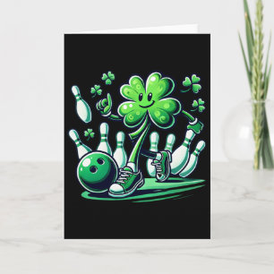 Bowling St Patricks Day Boys Kids Shamrock Playing Card