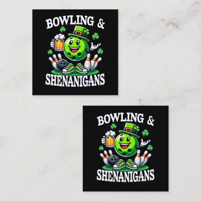 Bowling St Patrick's Day Shenanigans Card (Front/Back)