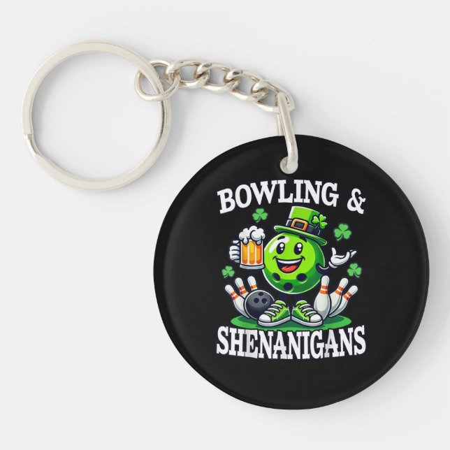 Bowling St Patrick's Day Shenanigans Key Ring (Front)