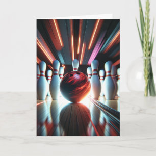 Bowling Strike For Birthday Card