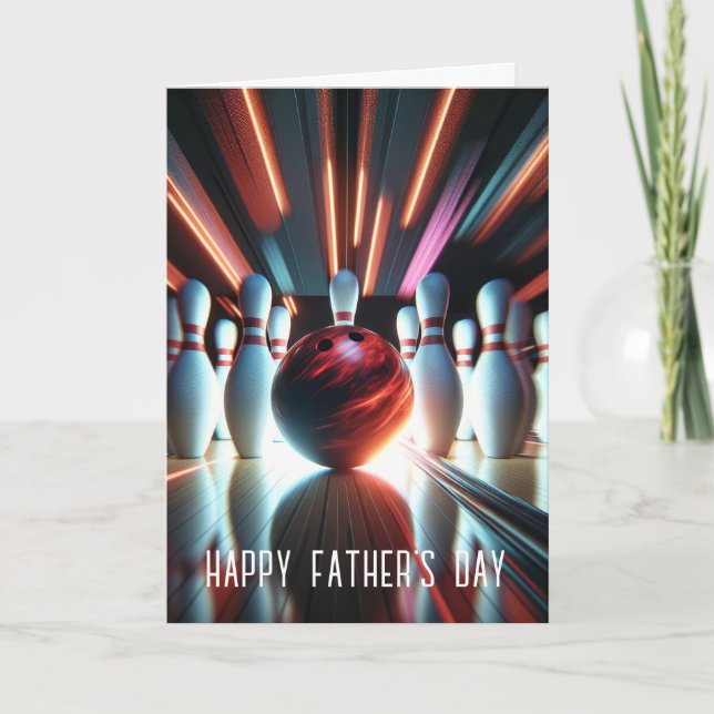 Bowling Strike For Father's Day Card (Front)
