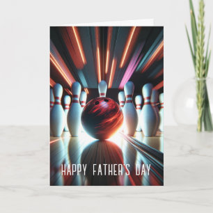 Bowling Strike For Father's Day Card