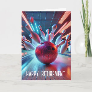 Bowling Strike For Retirement Card
