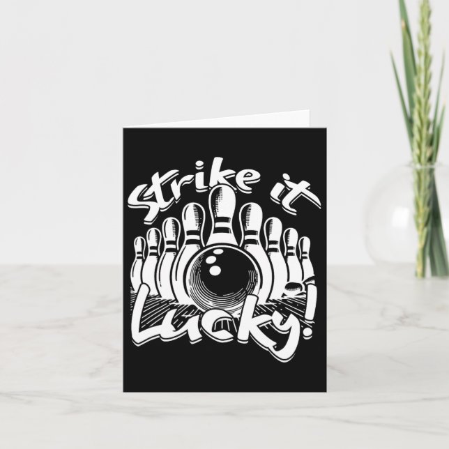 Bowling Strike It Lucky  Card (Front)