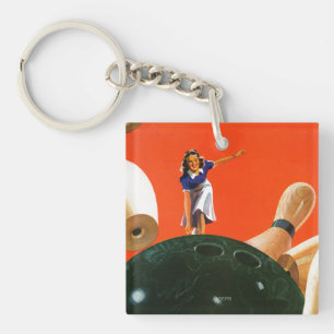 Bowling Strike Key Ring