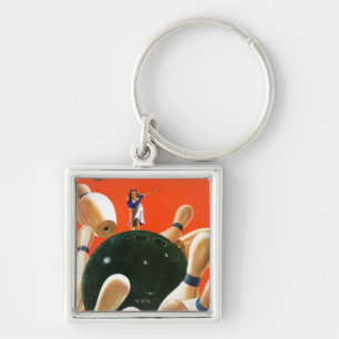 Bowling Strike Key Ring