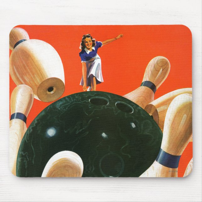 Bowling Strike Mouse Mat (Front)