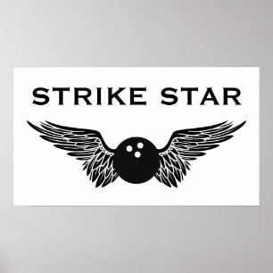 bowling strike star poster