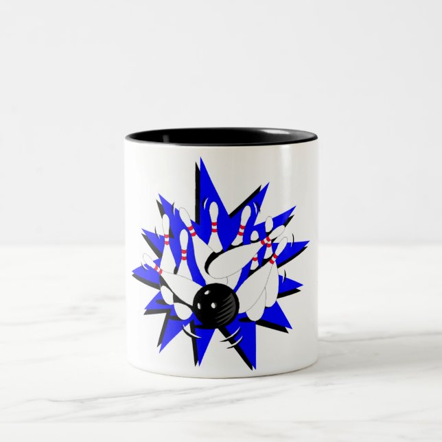 Bowling (Strike) Two-Tone Coffee Mug (Center)