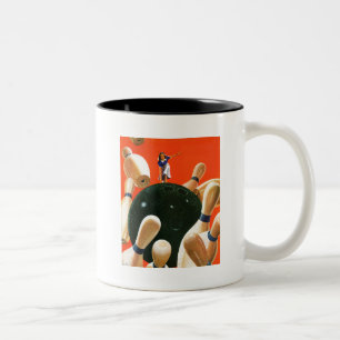 Bowling Strike Two-Tone Coffee Mug