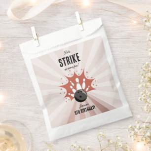Bowling Strike Up Some Fun Birthday Rose Gold Girl Favour Bags