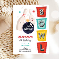 Bowling Strike Up Some Fun Retro Boy Girl Birthday