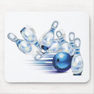 Bowling T-Shirt Trucker Hat Classic Round Sticker  Mouse Mat