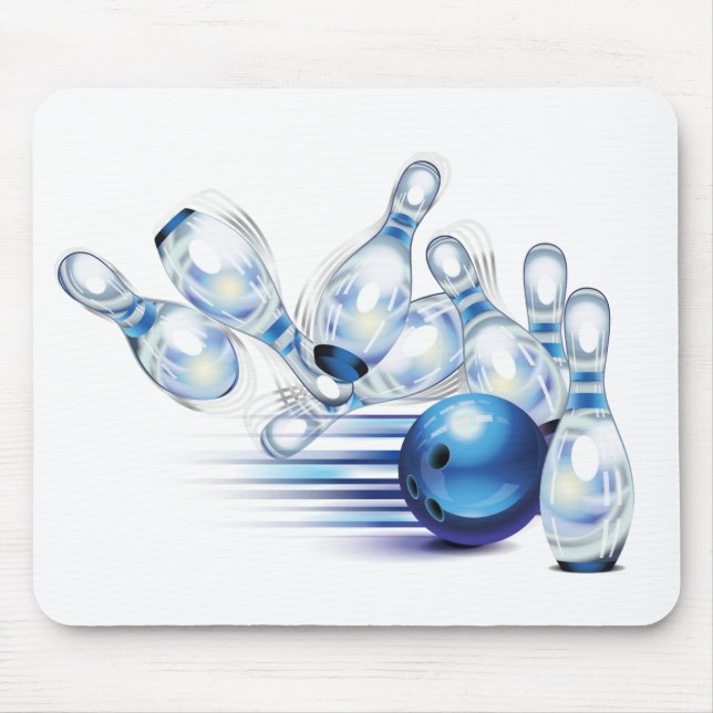 Bowling T-Shirt Trucker Hat Classic Round Sticker  Mouse Mat (Front)