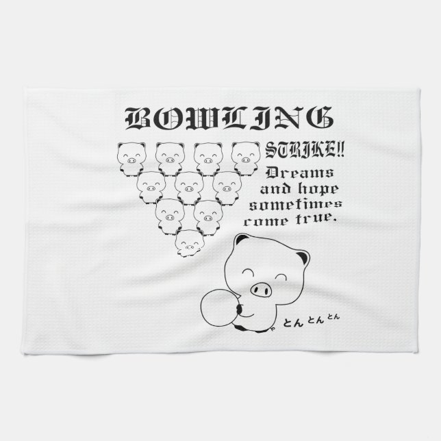 Bowling Tea Towel (Horizontal)