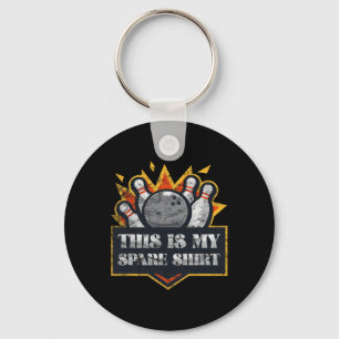 Bowling Team Funny Bowler League Matching Vintage Key Ring