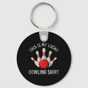 Bowling Team Player This Is My Lucky Bowling Shirt Key Ring
