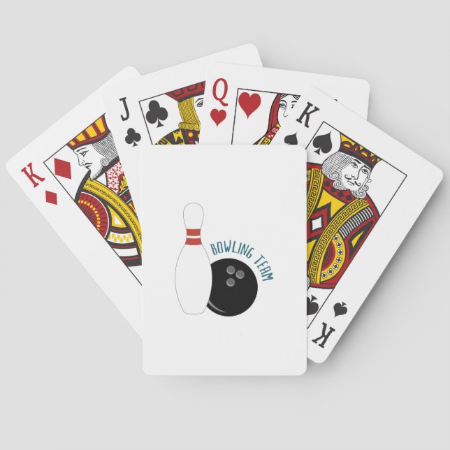 Bowling Team Playing Cards (Back)