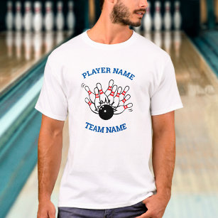 Bowling Team Shirt - Strike Logo & Player Name