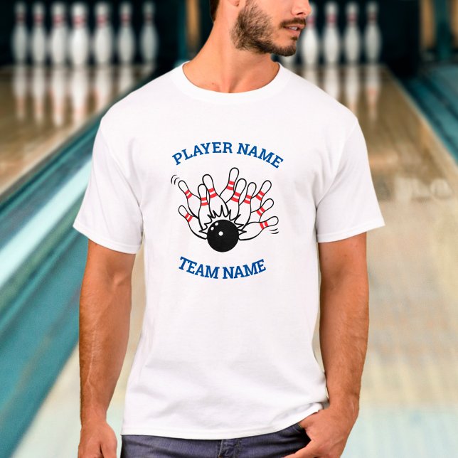 Bowling Team Shirt - Strike Logo & Player Name (Creator Uploaded)