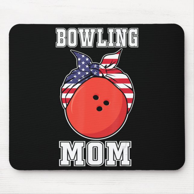 Bowling Teams MOM Players & Gift for  Bowling Mum  Mouse Mat (Front)