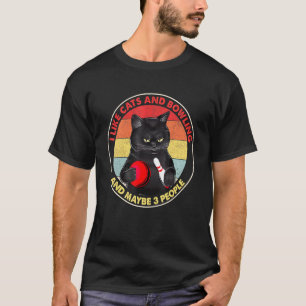 Bowling Tee Like Cat Maybe 3 People Food Bowling T