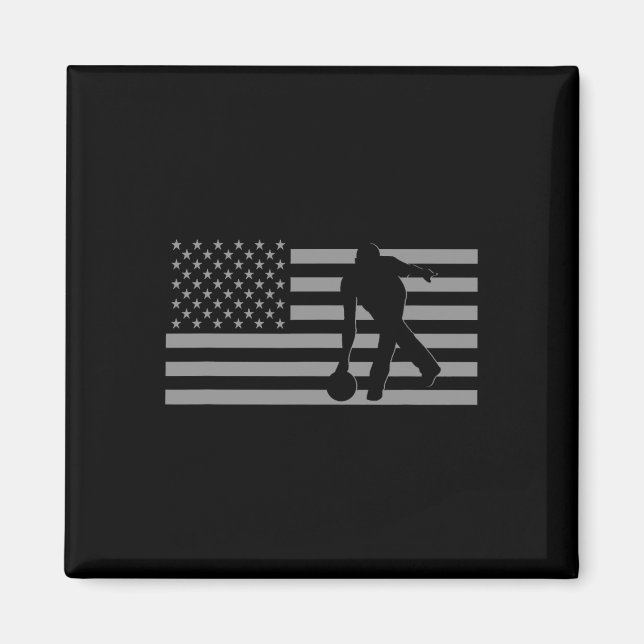 Bowling Tee Shirt - American Bowling  Magnet (Front)