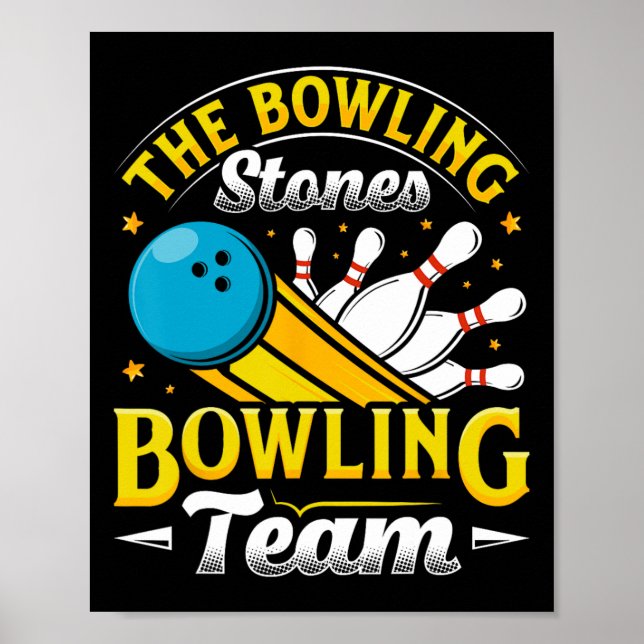 Bowling The Bowling Stones Funny Bowlers Bowling L Poster (Front)