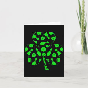Bowling Tools Inside Shamrock St. Patrick's Day Pl Card