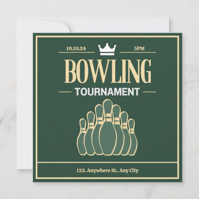 bowling tournament invitation (Front)
