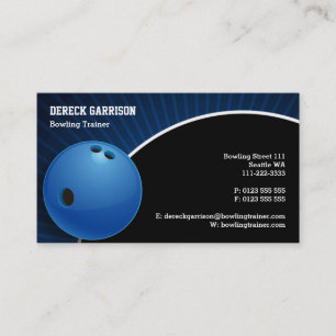 Bowling Trainer Perfect Sport Business Card