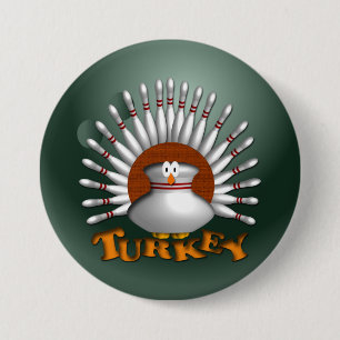 Bowling Turkey 7.5 Cm Round Badge