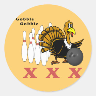 Bowling Turkey XXX Classic Round Sticker