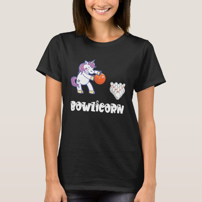 Bowling Unicorn Bowling Team Bowler Bowling Pin St T-Shirt (Front)
