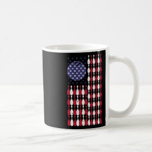 Bowling Usa Flag 4th Of July Patriotic Bowler Men Coffee Mug